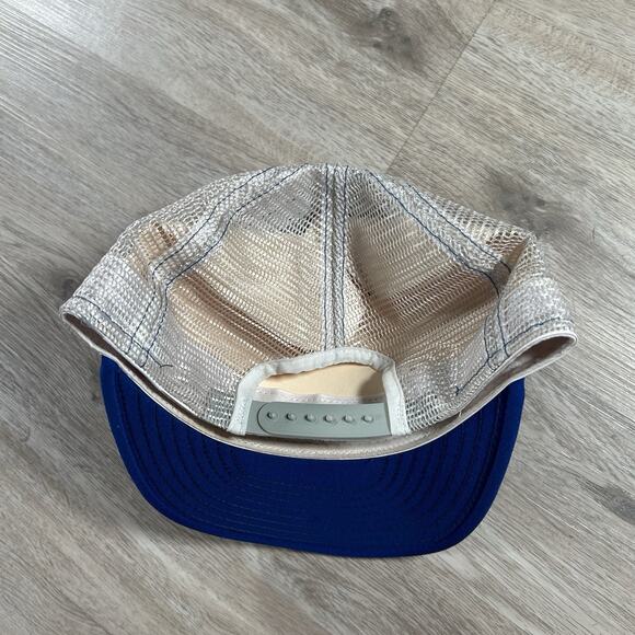 Vintage Georgetown Hoyas Snapback Hat College AJD Trucker Cap Blue Made in USA - Picture 6 of 8